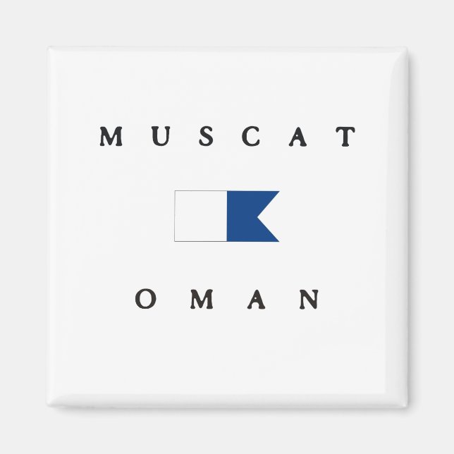 Aimant Drapeau Muscat Oman Alpha Dive (Devant)