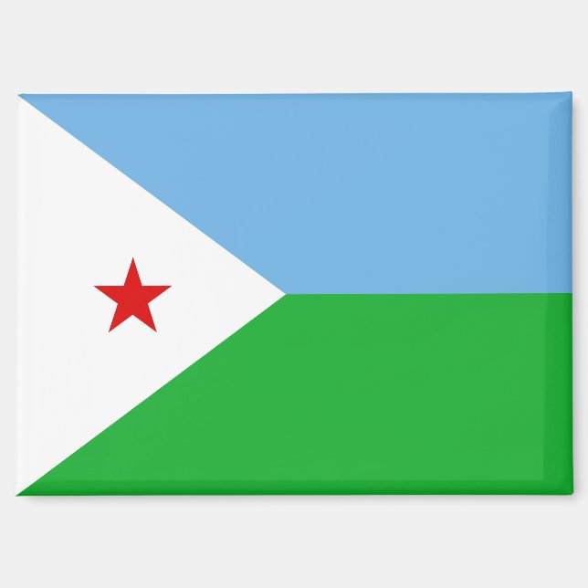 Aimant Drapeau national de l'aimant du Rectangle de Djibo (Recto)
