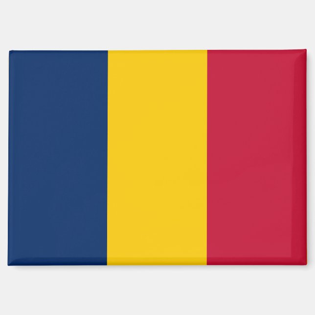 Aimant Drapeau national de l'aimant rectangle du Tchad (Recto)