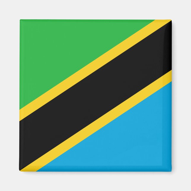 Aimant Drapeau national de Tanzanie (Devant)