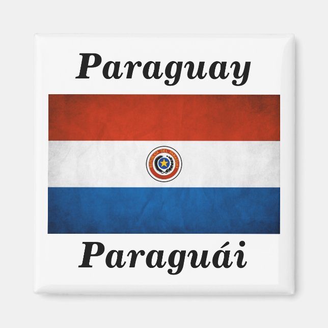 Aimant drapeau national du Paraguay (Devant)