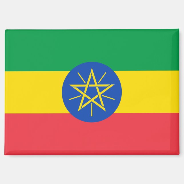 Aimant Drapeau national du rectangle magnétique de l'Éthi (Recto)