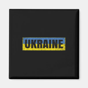 Aimant Drapeau National Ukrainien Vintage Ukraine Carte P