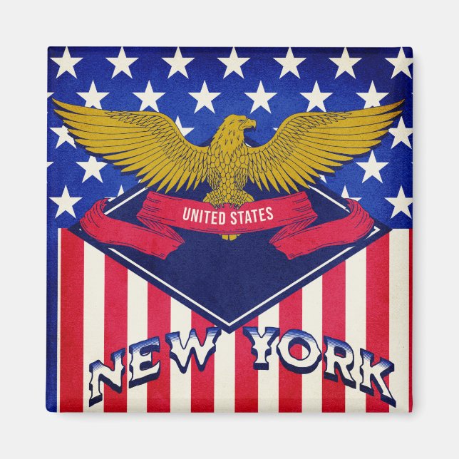 Aimant Drapeau New York (Devant)