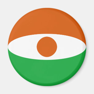 Aimant Drapeau Niger Fisheye