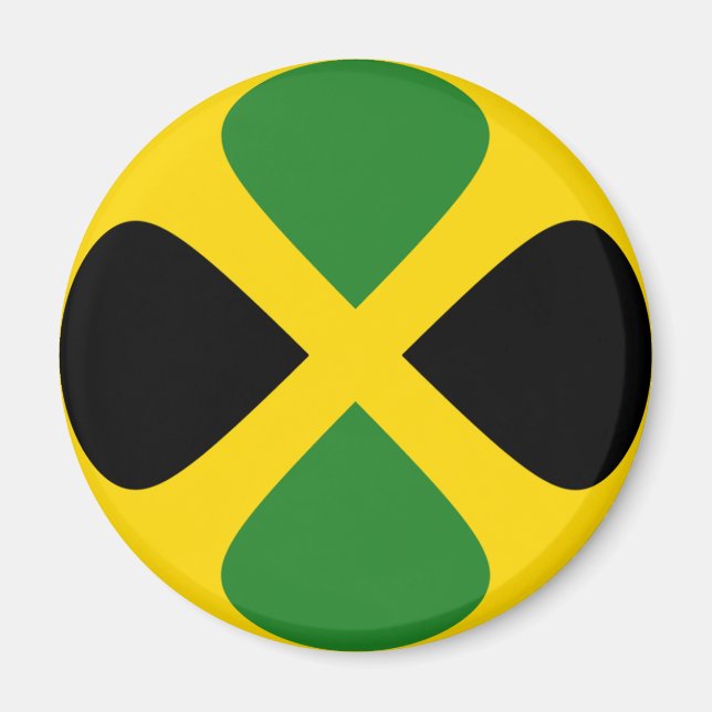 Aimant drapeau œil de poisson jamaïcain (Devant)