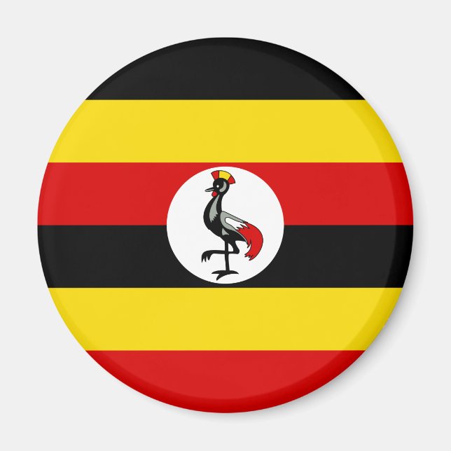 Aimant Drapeau ougandais (Ouganda) (Devant)