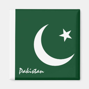 Aimant Drapeau pakistanais et fans de vacances/sports en