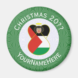 Aimant Drapeau palestinien Ange de Noël Personnalisé