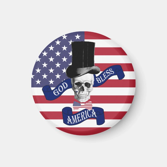 Aimant Drapeau patriotique américain (Devant)