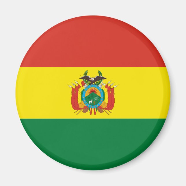 Aimant Drapeau patriotique bolivien (Devant)