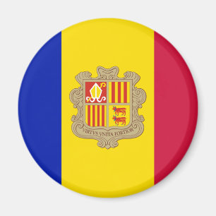 Aimant Drapeau patriotique d'Andorre