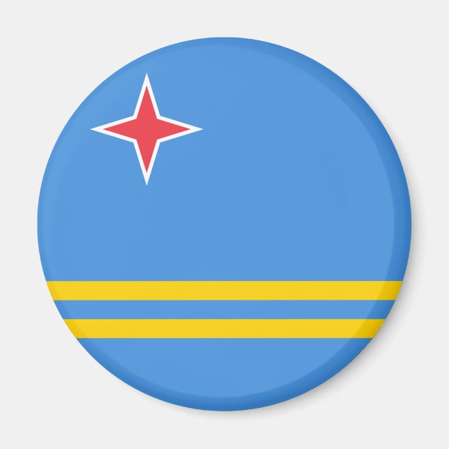 Aimant Drapeau patriotique d'Aruba (Devant)
