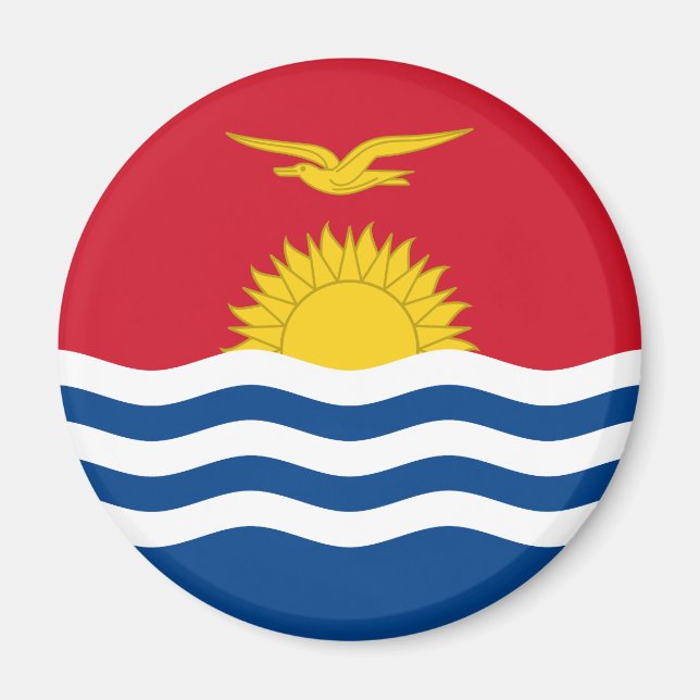 Aimant Drapeau patriotique de Kiribati (Devant)
