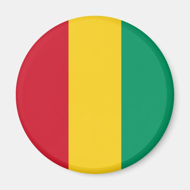 Aimant Drapeau patriotique de la Guinée (Devant)