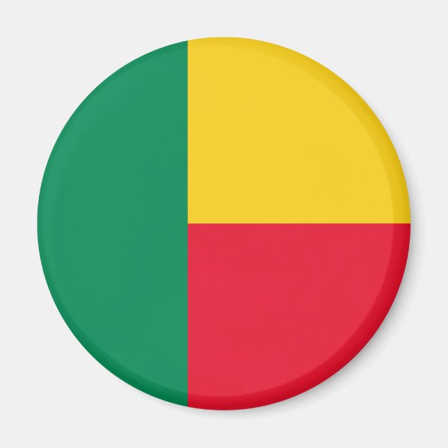 Aimant Drapeau patriotique du Bénin (Devant)