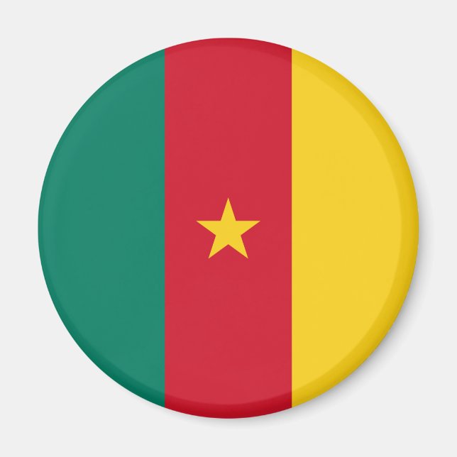 Aimant Drapeau patriotique du Cameroun (Devant)