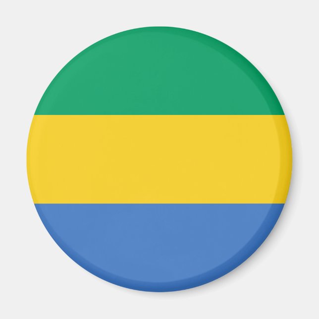 Aimant Drapeau patriotique gabonais (Devant)