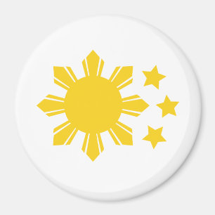 Aimant Drapeau philippin - fier d'être Pinoy !