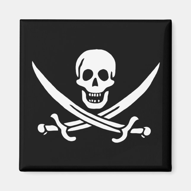 Aimant Drapeau pirate de Calico Jack (Devant)