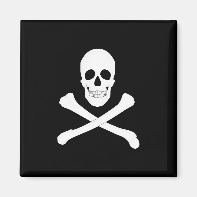 Aimant Drapeau Pirate (Jolly roger) (Devant)