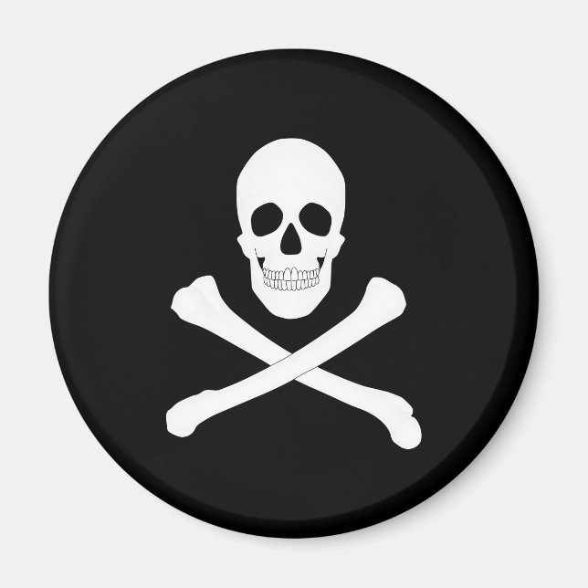 Aimant Drapeau Pirate (Jolly roger) (Devant)