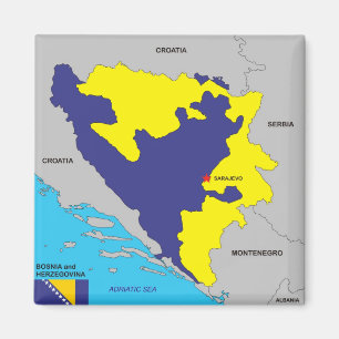 Aimant Drapeau politique de carte de pays de la