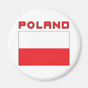 Aimant Drapeau polonais avec la Pologne