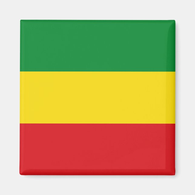 Aimant Drapeau rastafari éthiopien Rasta (Devant)