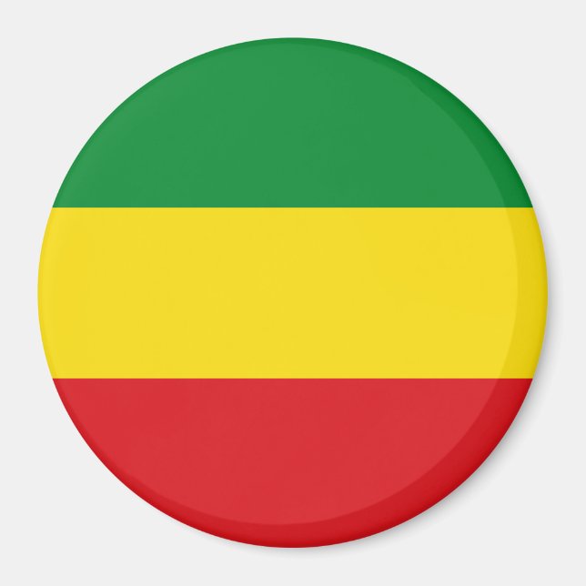 Aimant Drapeau rastafari éthiopien Rasta (Devant)