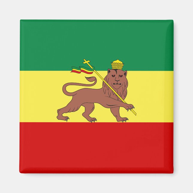 Aimant Drapeau rastafarien (Rastafarianisme) (Rasta) (Devant)