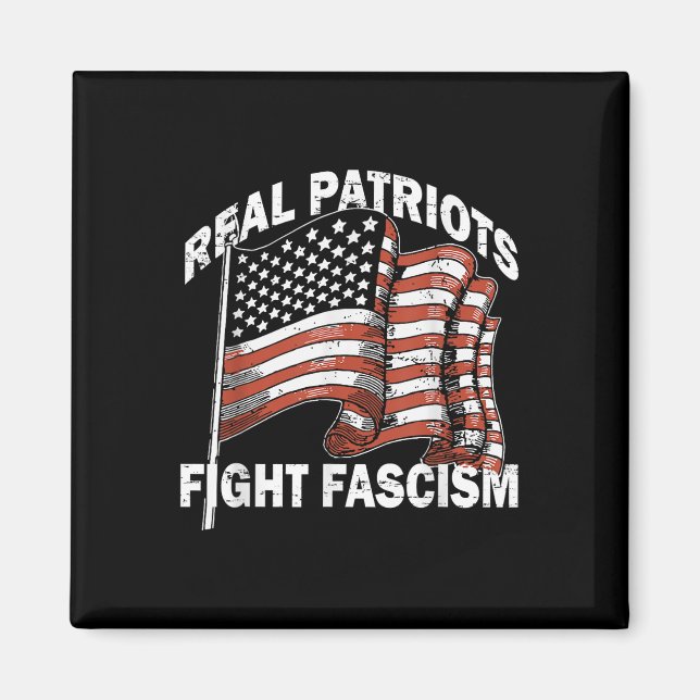Aimant Drapeau Rétro Usa Drôle De Véritables Patriotes Se (Devant)