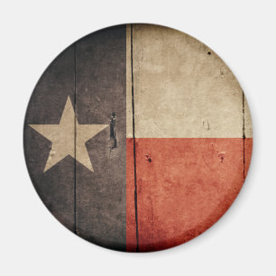 Aimant Drapeau robuste de Wood Texas