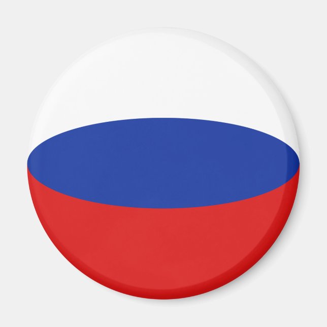 Aimant drapeau russe fish-eye (Devant)