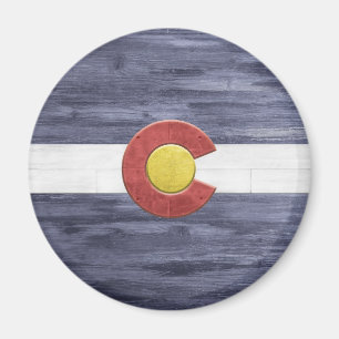Aimant Drapeau rustique du Colorado