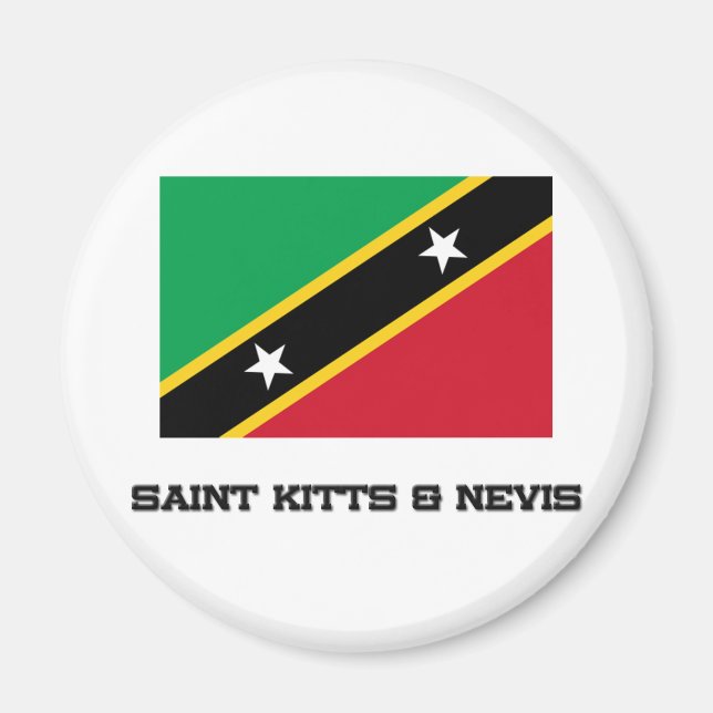 Aimant Drapeau Saint-Kitts-et-Nevis (Devant)