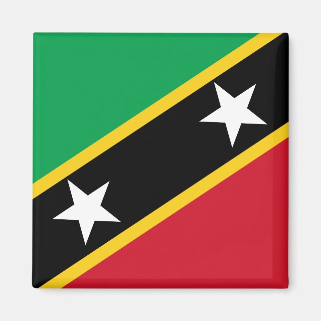 Aimant Drapeau Saint-Kitts-et-Nevis (Devant)