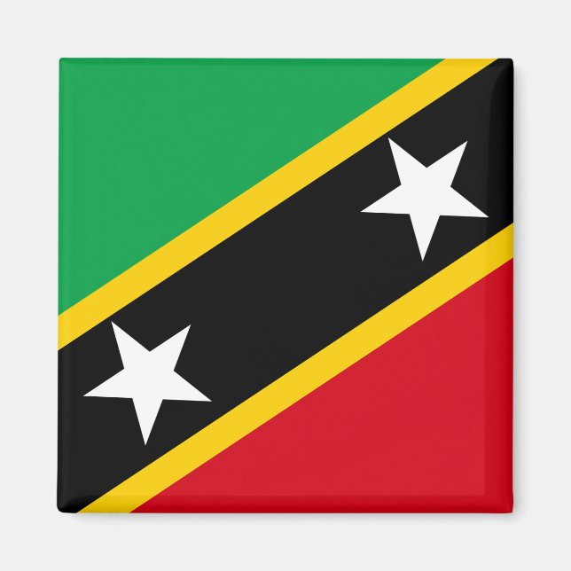 Aimant Drapeau Saint-Kitts-et-Nevis (Devant)