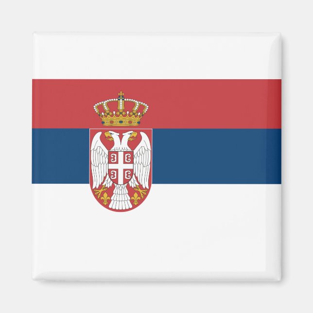 Aimant Drapeau Serbie (Devant)