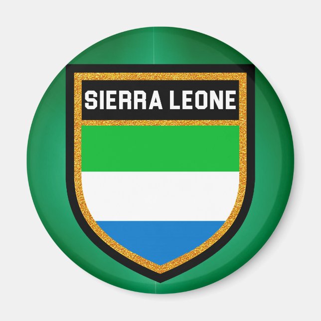 Aimant Drapeau Sierra Leone (Devant)