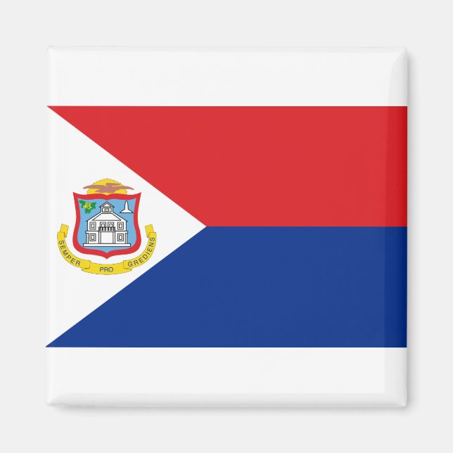 Aimant Drapeau Sint Maarten (Devant)