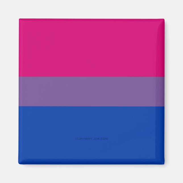 Aimant Drapeau SlipperyJoe's Bisexual Pride lavande-rose (Devant)