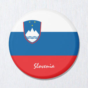 Aimant Drapeau slovène & Voyage Slovénie, vacances/sports