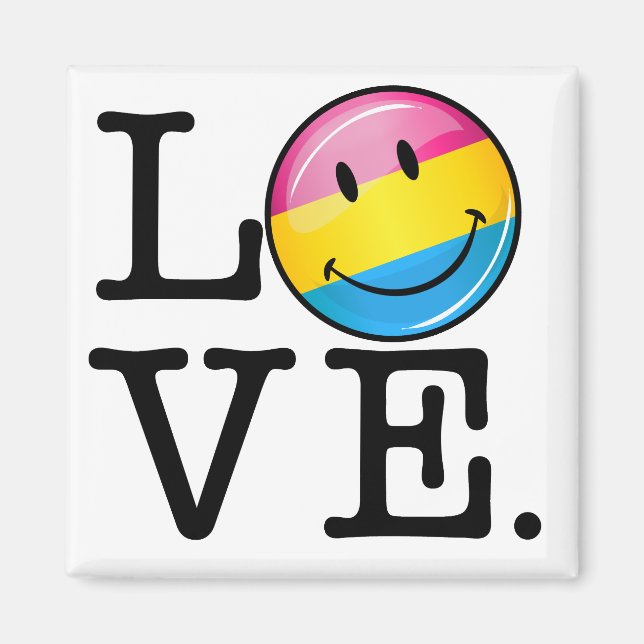 Aimant Drapeau souriant d'amour transexuel (Devant)