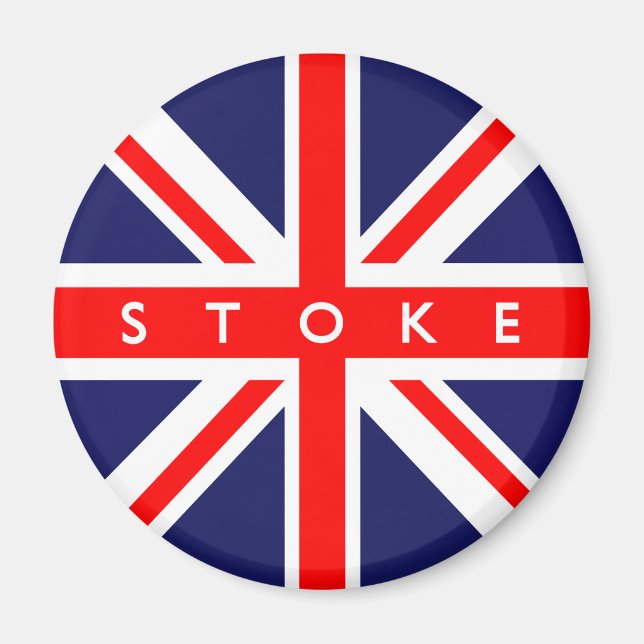 Aimant Drapeau Stoke UK (Devant)