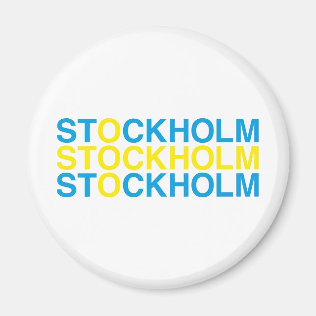 Aimant Drapeau suédois STOCKHOLM (Devant)
