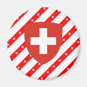 Aimant Drapeau suisse à rayures