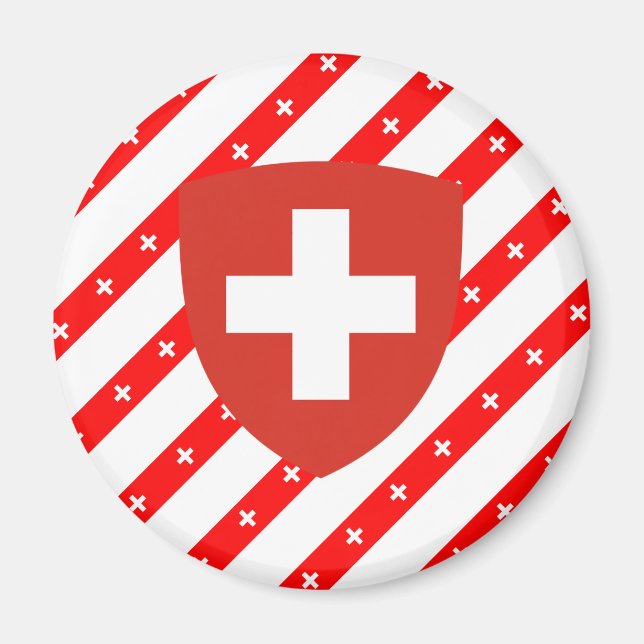 Aimant Drapeau suisse à rayures (Devant)