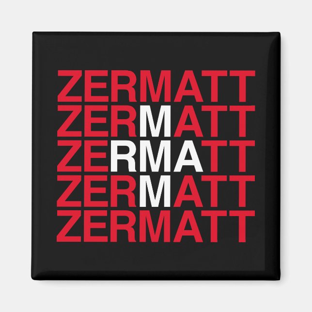 Aimant Drapeau suisse ZERMATT (Devant)