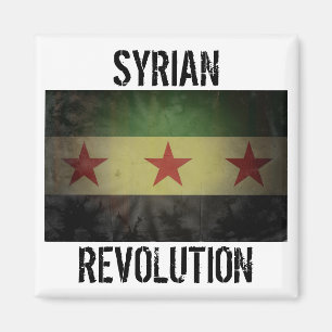 Aimant Drapeau syrien "révolution syrienne" grungy